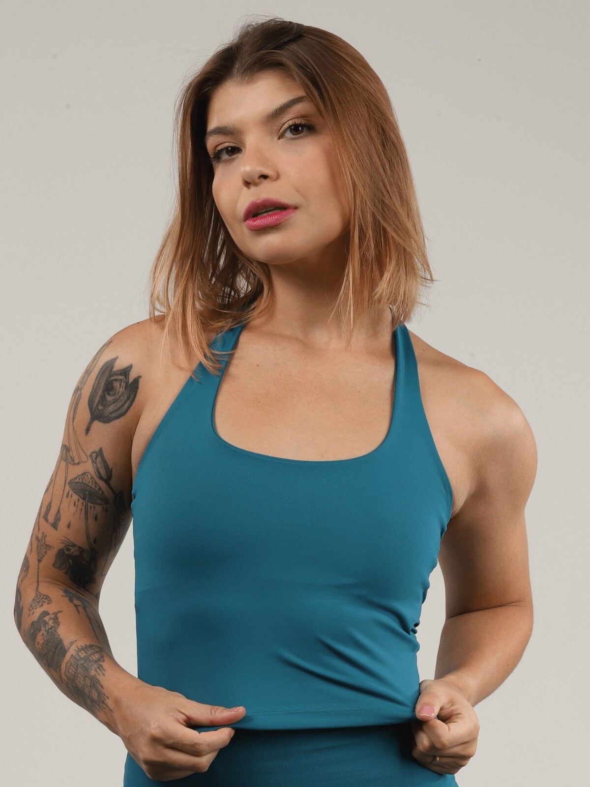 REGATA SINGLE FRENTE ÚNICA VERDE FLORA - U