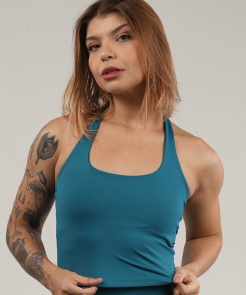 REGATA SINGLE FRENTE ÚNICA VERDE FLORA